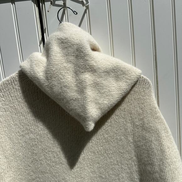 Lauren Manoogian Capote Alpaca Wool Coat Coatigan Hooded Sweater Jacket Cardigan - Picture 13 of 16